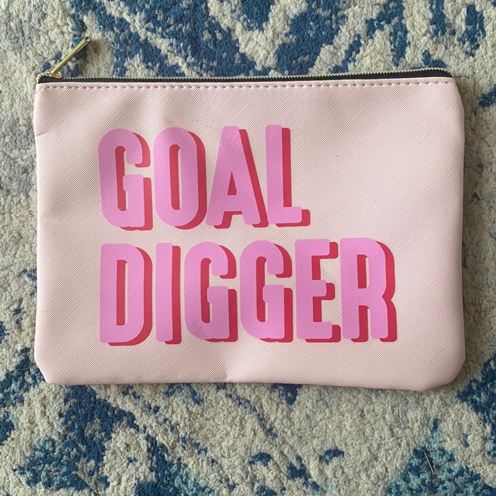 Pink makeup clutch